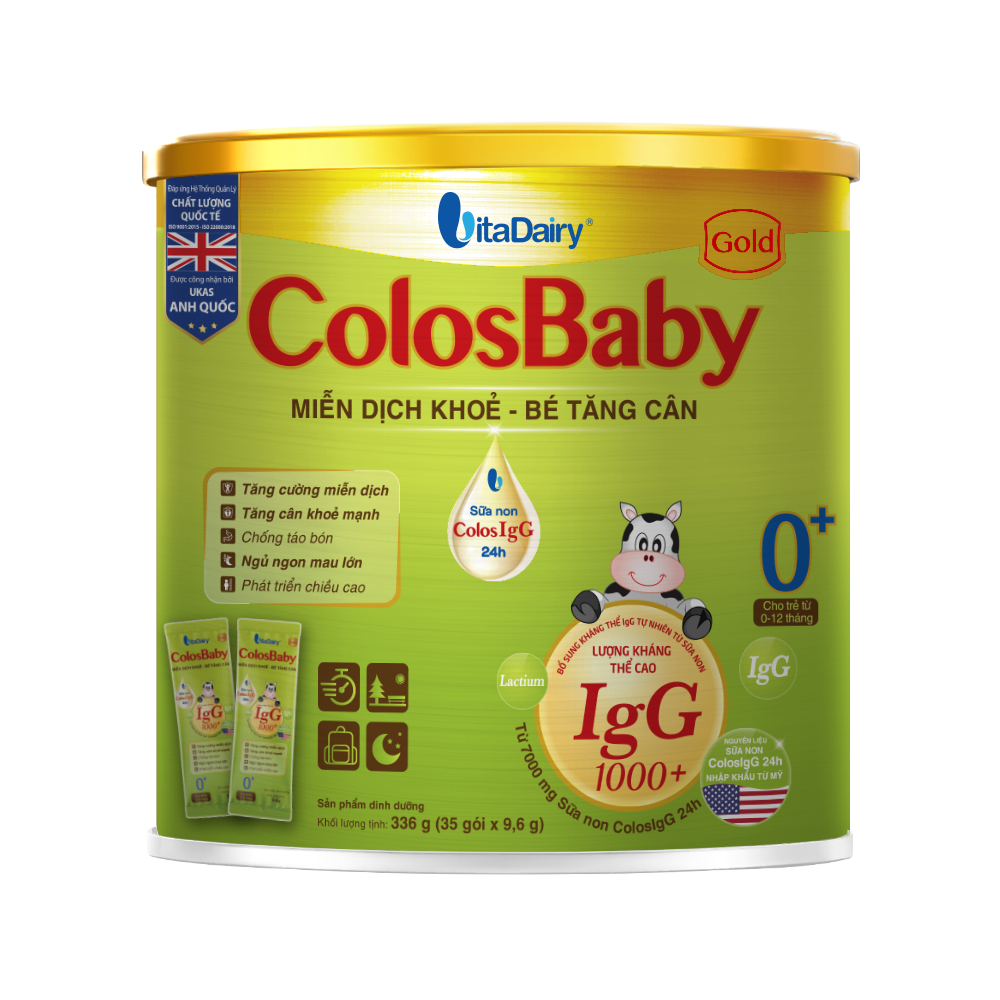  Sữa bột ColosBaby Gold 0+ 336g - Dạng Gói Tiện Lợi 