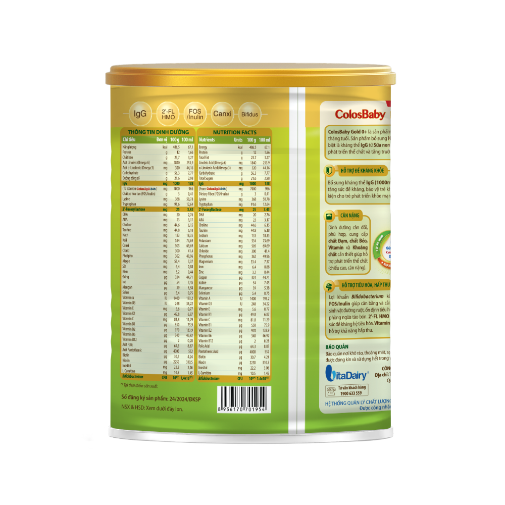  SPDD công thức ColosBaby Gold 0+ 400g - (Mới) 