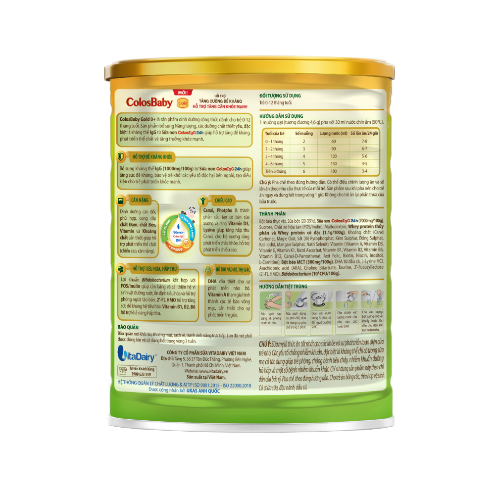 SPDD công thức ColosBaby Gold 0+ 800g - (Mới) 