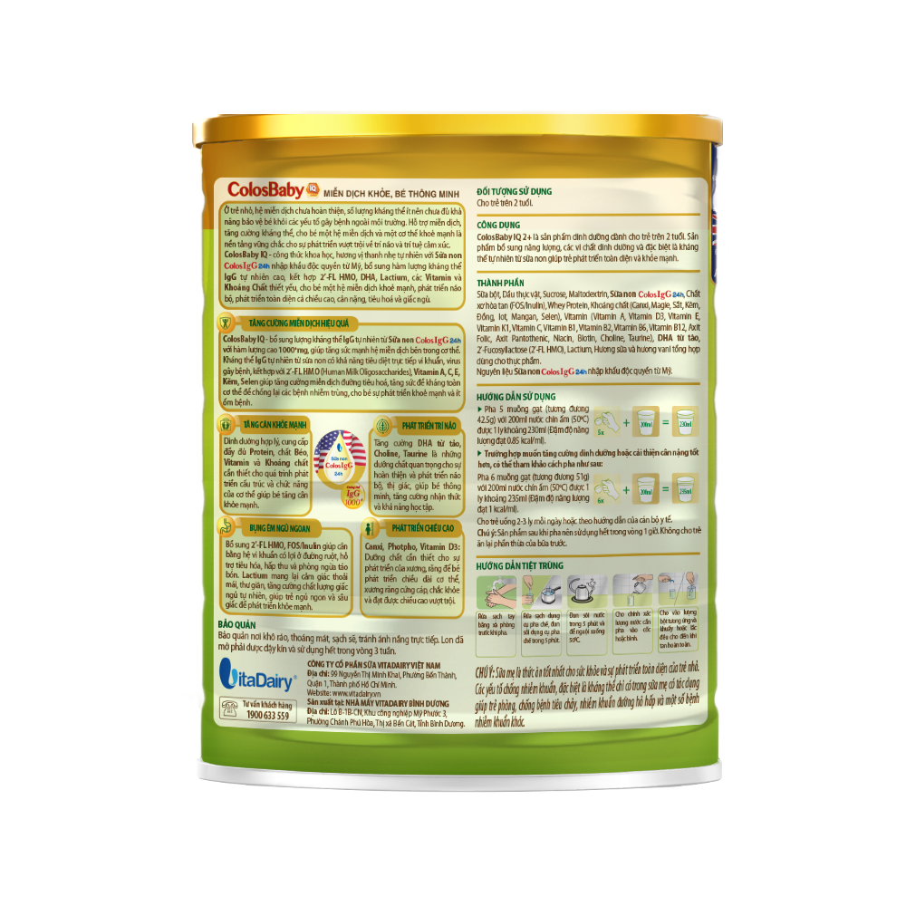  Sữa bột ColosBaby IQ Gold 2+ 800g 