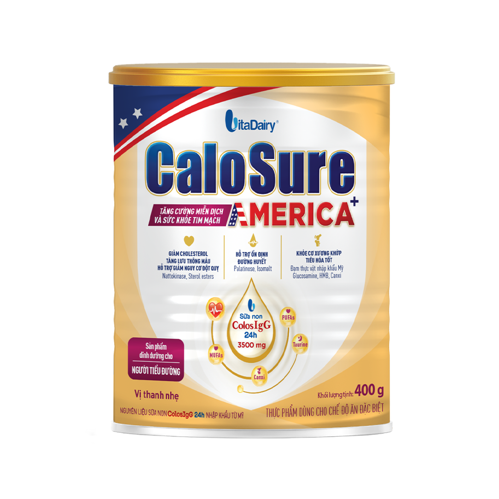  Thực phẩm dùng cho chế độ ăn đặc biệt CaloSure America+ 400g - S (Tiểu đường) 