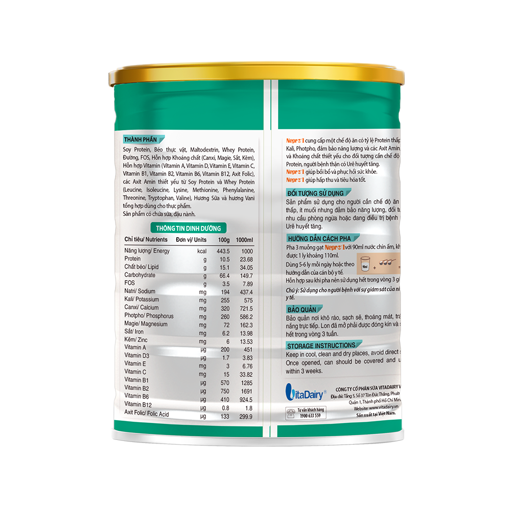  Thực Phẩm Dinh Dưỡng Nepro 1 900g 