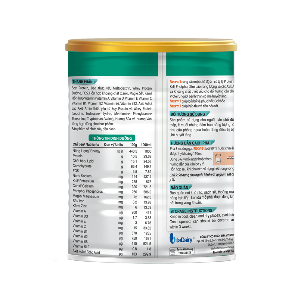  Thực Phẩm Dinh Dưỡng Nepro 1 400g 