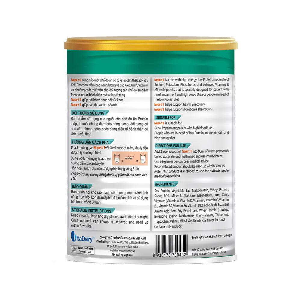  Thực Phẩm Dinh Dưỡng Nepro 1 400g 