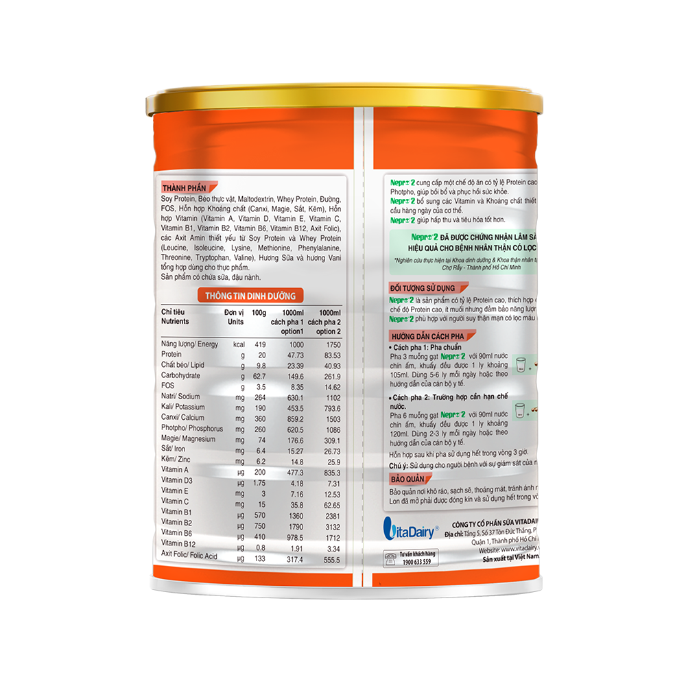  Thực Phẩm Dinh Dưỡng Nepro 2 900g 