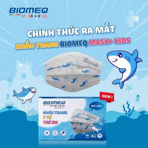 Khẩu trang BIOMEQ MASK+ KIDS HỘP 50 CÁI