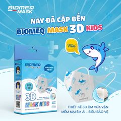 Khẩu trang BIOMEQ 3D KIDS HỘP 15 CÁI