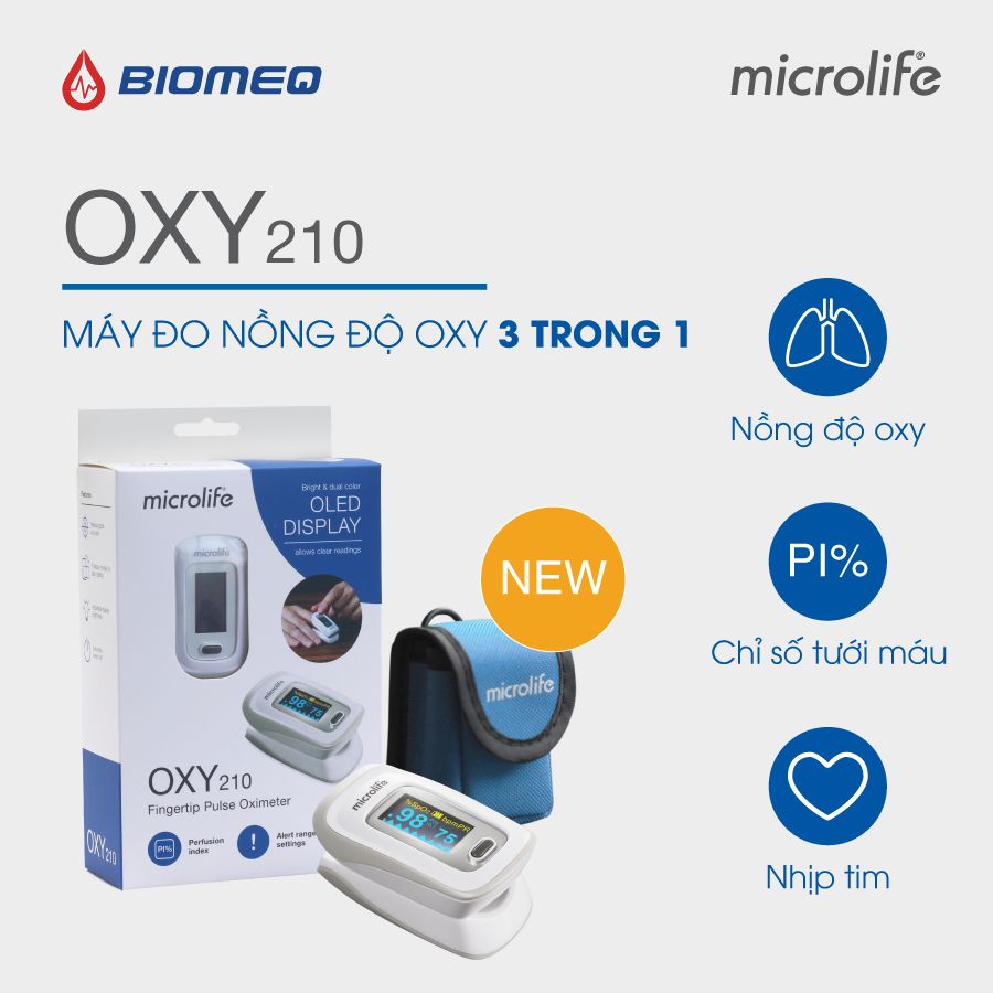 Máy Đo Nồng Độ Oxy Trong Máu MICROLIFE OXY210