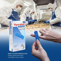 Băng Cá Nhân Tigerplast BLUE Chuyên Dùng Cho Nhà Máy Chế Biến Thực Phẩm