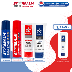 Bộ STARBALM Bảo Vệ Cấp Tốc Với Xịt Nóng, Xịt Lạnh, Gel Nóng, Gel Lạnh Nhanh Chóng, Hiệu Quả
