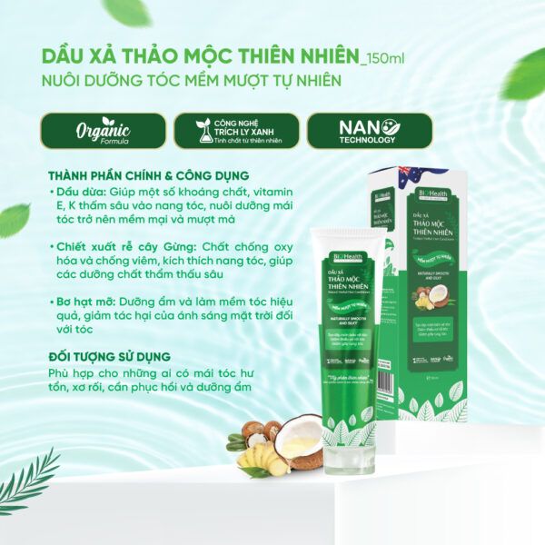 Dầu Xả Thảo Mộc Thiên Nhiên Biohealth 150ml Làm Mượt Tóc Hư Tổn, Xơ Rối