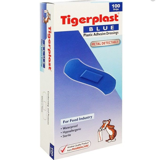 Băng Cá Nhân Tigerplast BLUE Chuyên Dùng Cho Nhà Máy Chế Biến Thực Phẩm