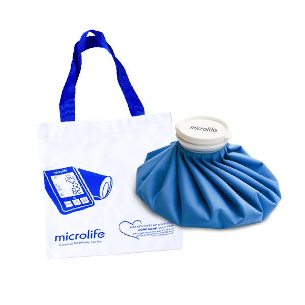 (Gift) 01 Túi chườm  + 01 túi canvas Microlife tổng giá trị 180,000 VNĐ