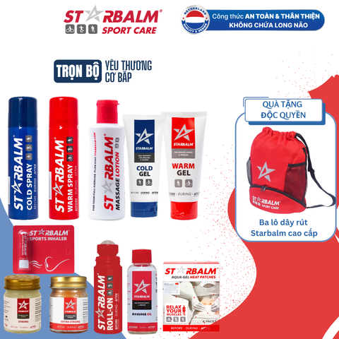 Trọn Bộ Starbalm Yêu Thương Cơ Bắp Gồm 11 Sản Phẩm Nóng và Lạnh