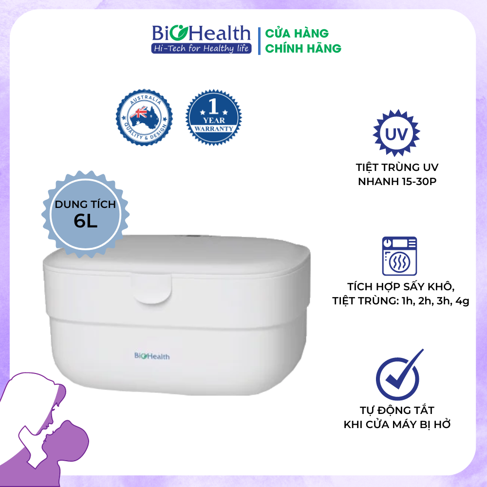 (Gift) Hộp Tiệt Trùng UV 6L BioHealth BH5100 trị giá 1.600.000đ