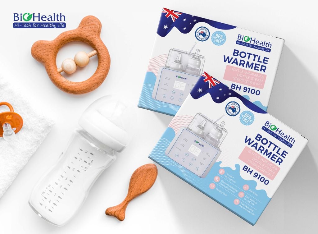 Máy hâm sữa tiệt trùng 2 bình BIOHEALTH BH9100