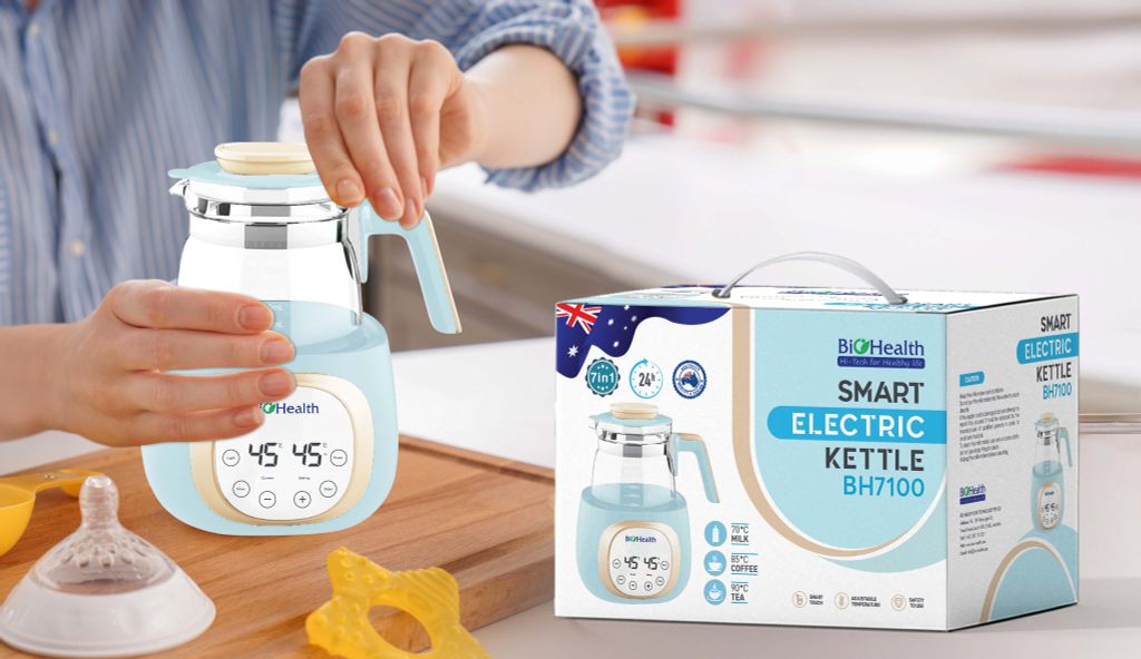 Bình đun nước nóng đa năng Biohealth BioHealth BH7100, giữ ấm 24h, khử clo, tiện lợi cho mẹ và bé