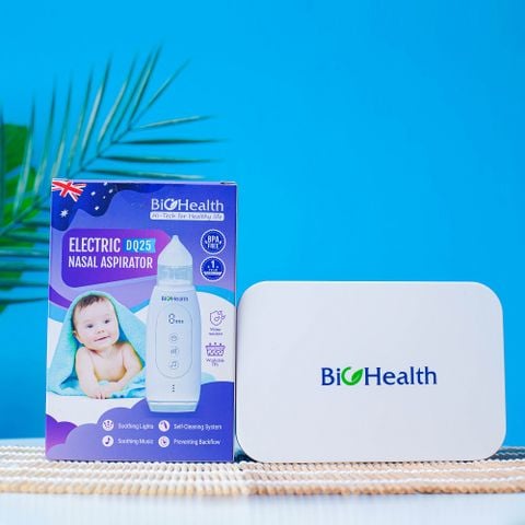 Máy Hút Dịch Mũi BioHealth DQ25 - Bản Nâng Cấp Mới Nhất - Có Nhạc, Tự Làm Sạch Sau Mỗi Lần Hút