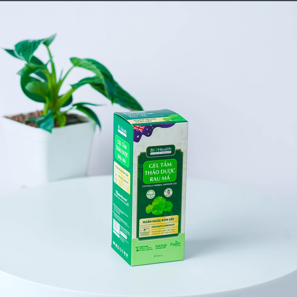 Gel Tắm Thảo Dược Rau Má Biohealth Ngăn Ngừa Rôm Sẩy 290ml