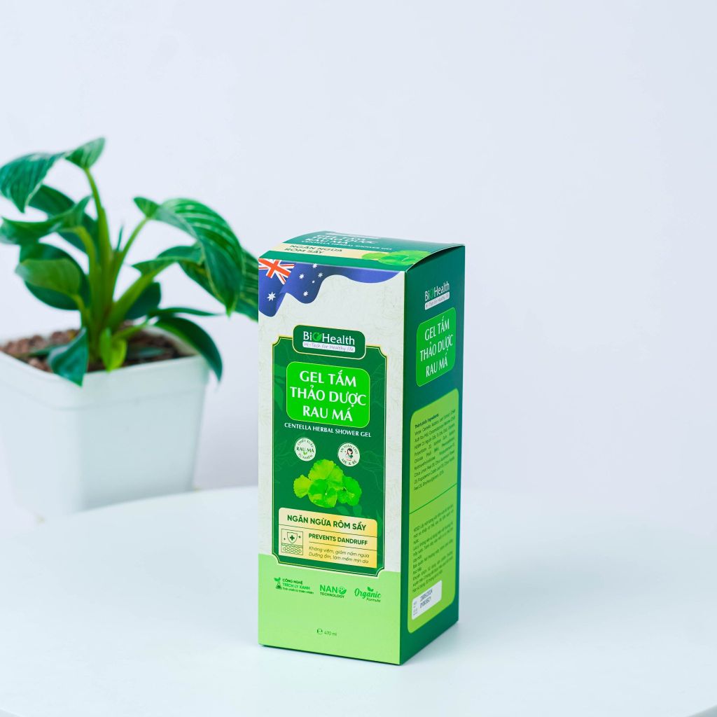Gel Tắm Thảo Dược Rau Má Biohealth Ngăn Ngừa Rôm Sẩy 470ml