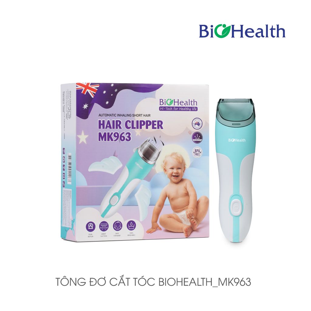 Tông Đơ Cắt & Hút Tóc Trẻ Em Biohealth MK963