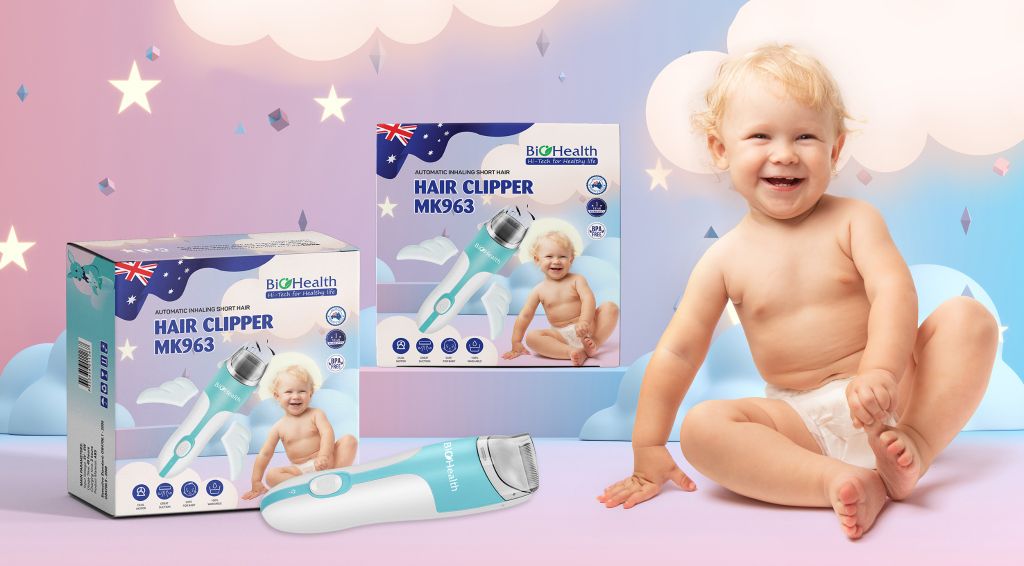 Tông Đơ Cắt & Hút Tóc Trẻ Em Biohealth MK963
