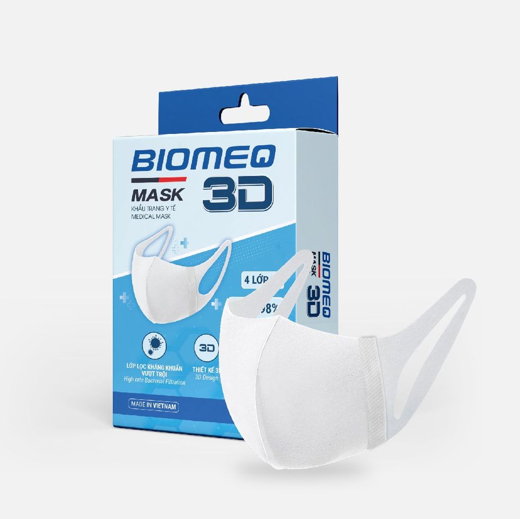 Khẩu trang MASK 3D TRẮNG HỘP 10 CÁI
