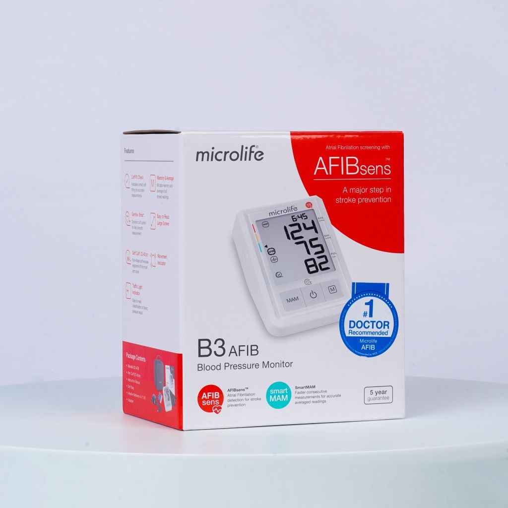 Máy Đo Huyết Áp Bắp Tay Microlife B3 AFIB , Cảnh Báo Rung Nhĩ - Phòng Đột Quỵ