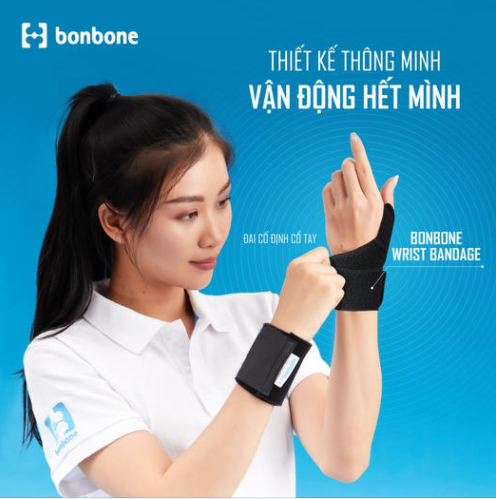Đai Cố Định Cổ Tay WRIST BANDAGE, FREESIZE bonbone Nhật Bản