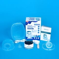 Máy Hút Sữa Rảnh Tay 1 Bình BioHealth AE WEARABLE, Nhỏ Gọn, Phễu Thảo Rời Dễ Chọn Size