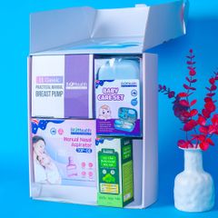 Combo 3 Món Chăm Sóc Mẹ & Bé Sau Sinh, Tặng Kèm Gel Tắm Thảo Dược Rau Má BioHealth Ngăn Ngừa Rôm Sẩy 290ml