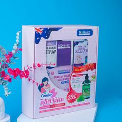 Combo 3 Món Chăm Sóc Mẹ & Bé Sau Sinh, Tặng Kèm Gel Tắm Thảo Dược Rau Má BioHealth Ngăn Ngừa Rôm Sẩy 290ml