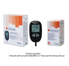 (Gift) Combo Máy Đo Đường Huyết OGCare và Que Thử 25 OGCare trị giá 1.370.000đ