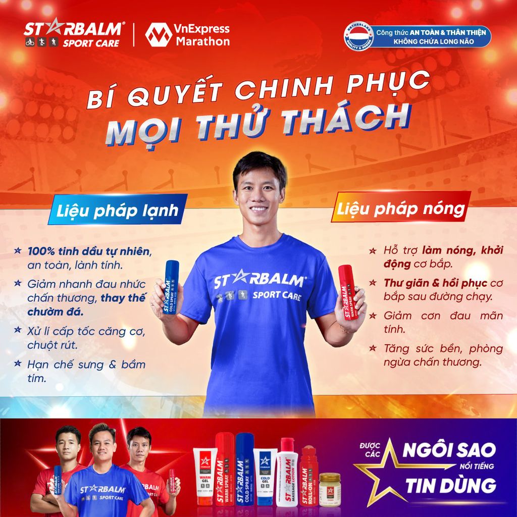 Combo Xịt Nóng & Xịt Lạnh Starbalm, Dùng Trước - Trong - Sau Khi Vận Động