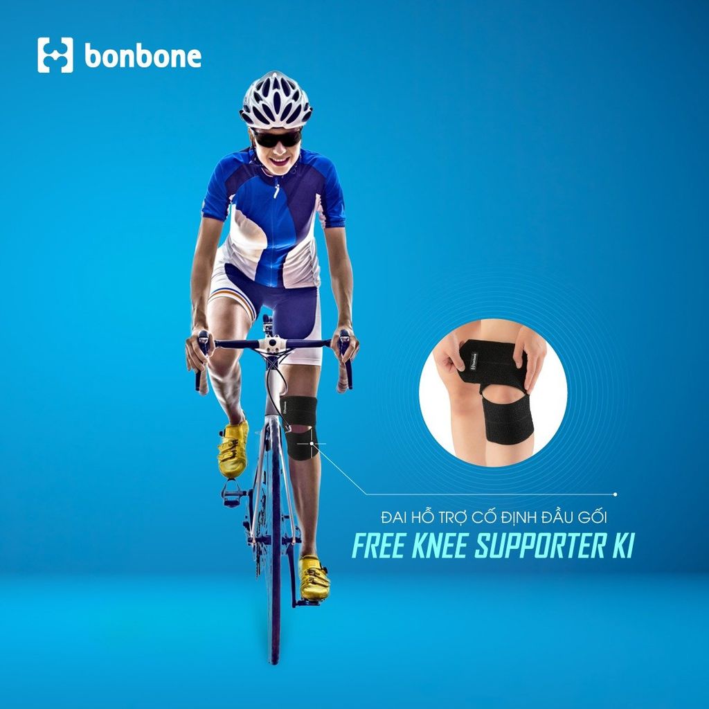 Đai Hỗ Trợ Cố Định Đầu Gối FREE KNEE SUPPORTER KI bonbone Nhật Bản