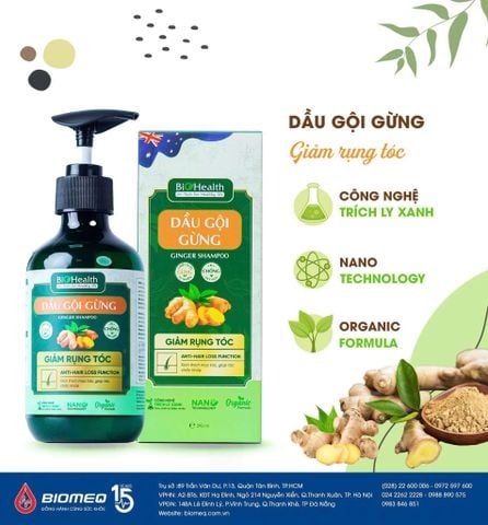 Dầu Gội Gừng Biohealth Giảm Rụng Tóc 290ml
