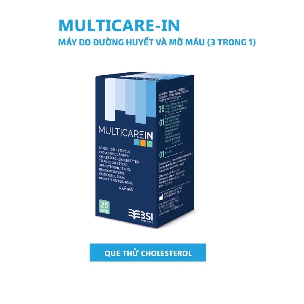 Máy Đo Đường Huyết Và Mỡ Máu 3 Trong 1 MULTICARE-IN