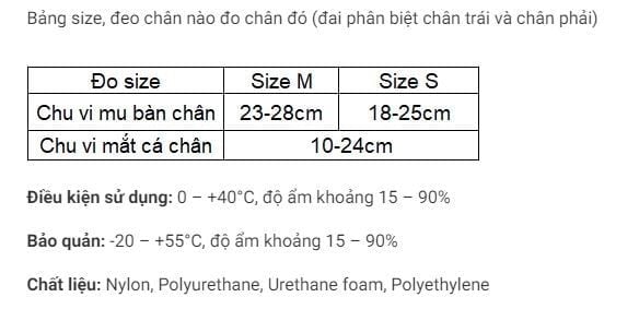 Đai Nẹp Mắt Cá Chân DRAGON FLY ANKE BRACE bonbone Nhật Bản