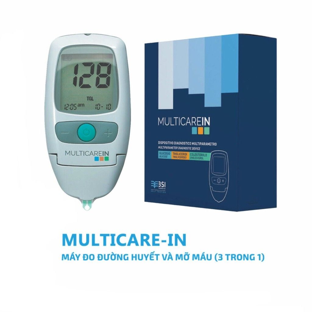 Máy Đo Đường Huyết Và Mỡ Máu 3 Trong 1 MULTICARE-IN