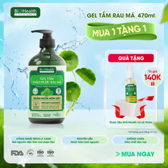 Gel Tắm Thảo Dược Rau Má Biohealth Ngăn Ngừa Rôm Sẩy 470ml