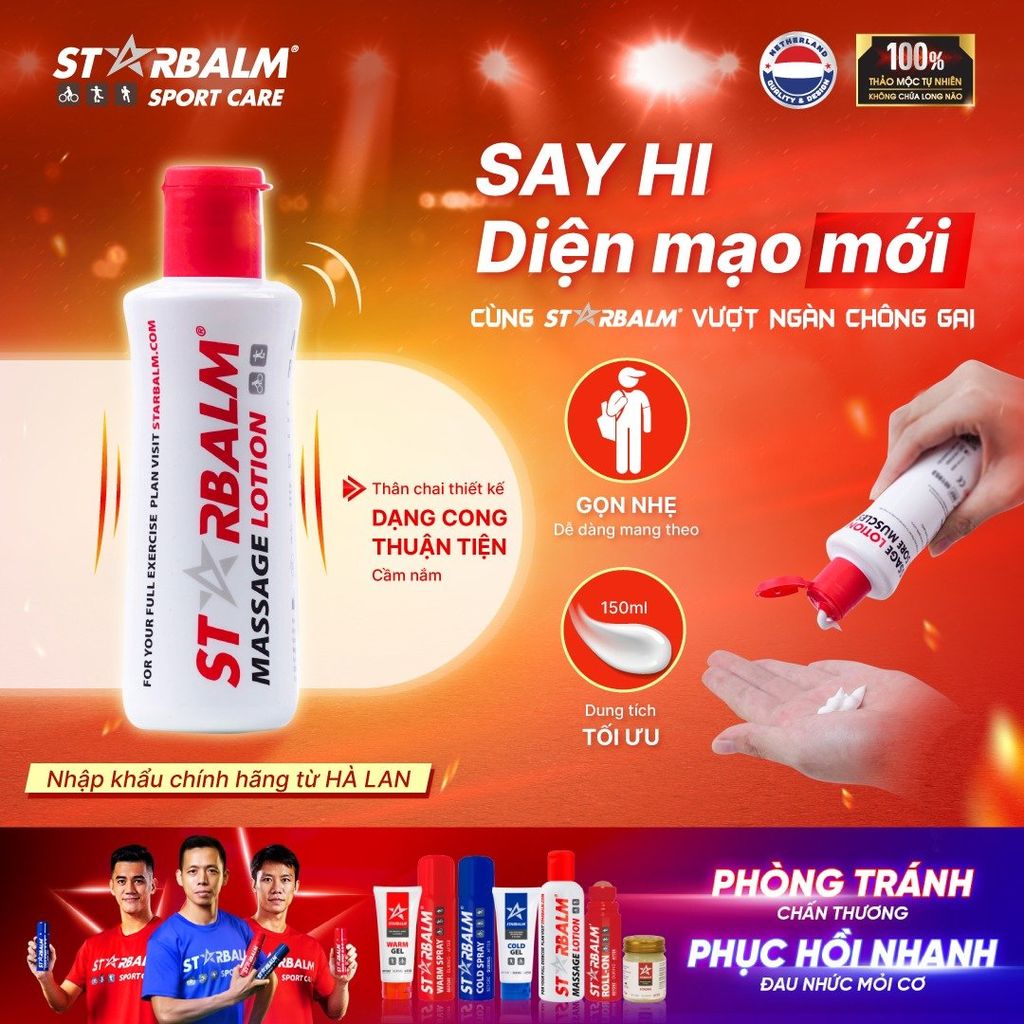 Bộ Starbalm Gồm 3 Sản Phẩm Xịt Lạnh, Kem Xoa Bóp và Ống Hít Mũi Starbalm