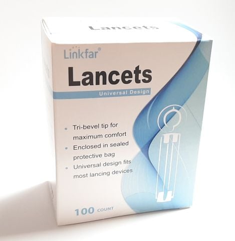Kim Lấy Máu Linkfar Lancets 100 Kim/Hộp Dùng Cho Các Loại Máy Đo Đường Huyết