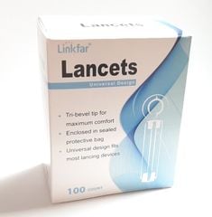 Kim Lấy Máu Linkfar Lancets 100 Kim/Hộp Dùng Cho Các Loại Máy Đo Đường Huyết