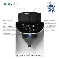 Máy Pha Sữa Bột Tự Động Biohealth BH6000 Pha Sữa Bột Nhanh Chỉ 10s, Không Vón Cục, Có App Mobile Điều Khiển Từ Xa