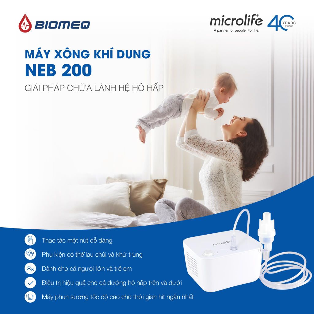 Máy Xông Khí Dung (Xông Mũi Họng) Microlife NEB200