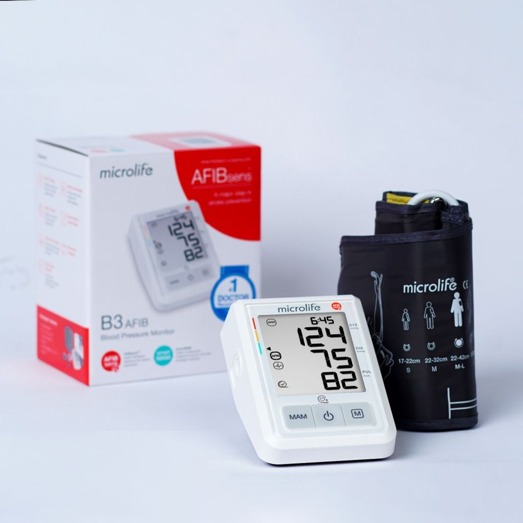 Máy Đo Huyết Áp Bắp Tay Microlife B3 AFIB , Cảnh Báo Rung Nhĩ - Phòng Đột Quỵ