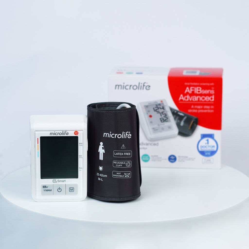 Máy Đo Huyết Áp Bắp Tay Microlife B3 AFIB ADVANCED ( NÂNG CẤP ) Cảnh Báo Rung Nhĩ - Phòng Đột Quỵ Chỉ Trong 1 Lần Đo
