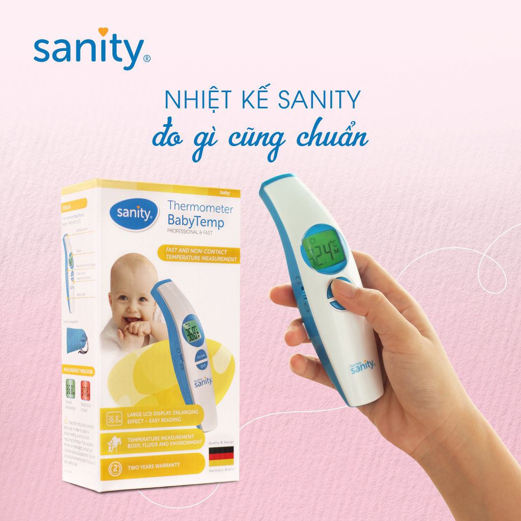 Nhiệt Kế Điện Tử Hồng Ngoại Đo Trán Sanity AP - 3116