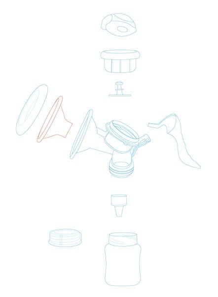 Phụ Kiện Dụng Cụ Hút Sữa Cơ SANITY AP154-AM