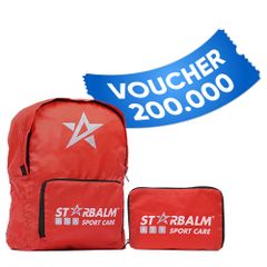 (Gift) 01 Voucher mua văn phòng phẩm tại nhà sách FAHASA trị giá 200.000 VNĐ + 01 balo gấp Starbalm